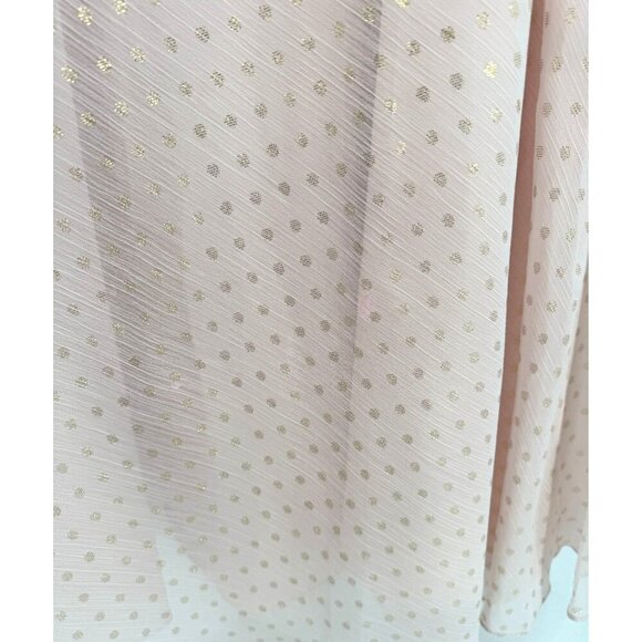 Mac Duggal Dress Ruffled One Shoulder Gown Rose Gold Polka Dot US10 | NWT Formal - Picture 5 of 7